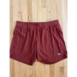 REI Co-op Swiftland Running Shorts Mens XL Rust Red 7 Inch Inseam Lined Pocket